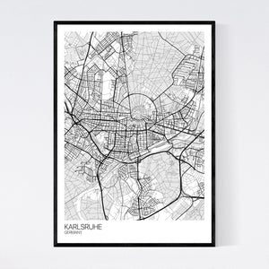 Karlsruhe City Map Print