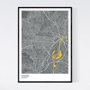 Kassel City Map Print