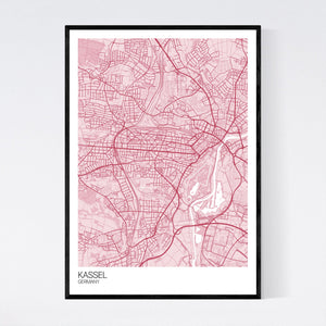 Kassel City Map Print