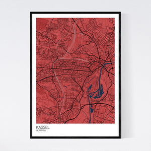 Kassel City Map Print