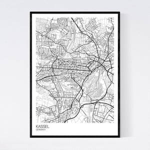 Kassel City Map Print