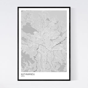 Kathmandu City Map Print