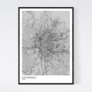 Kathmandu City Map Print