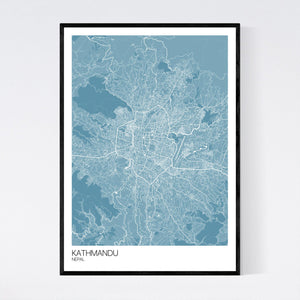 Kathmandu City Map Print