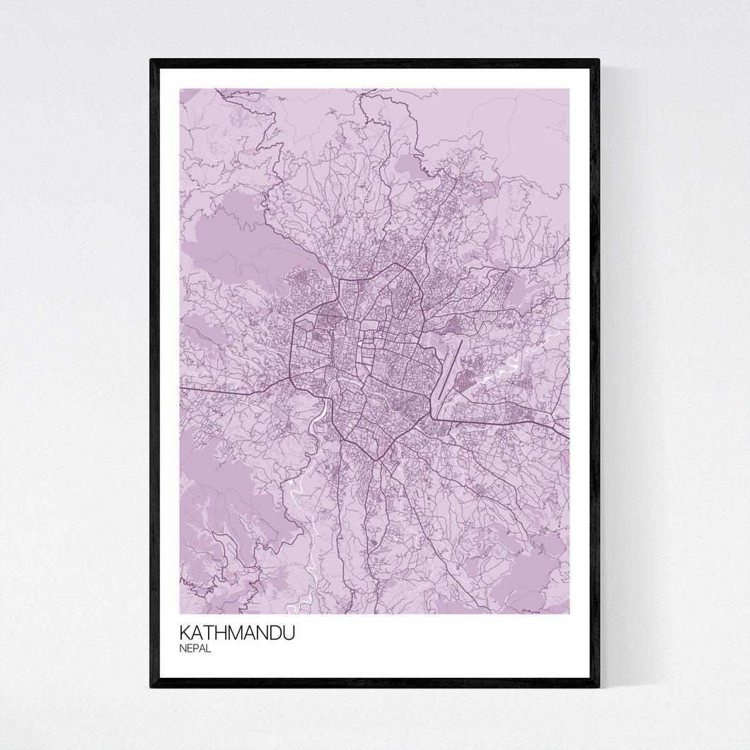 Map of Kathmandu, Nepal