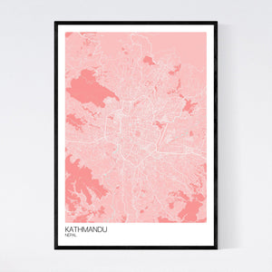 Kathmandu City Map Print