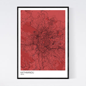 Kathmandu City Map Print