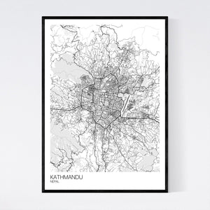 Kathmandu City Map Print