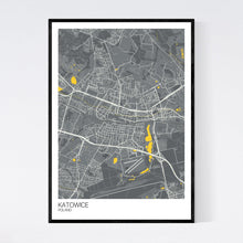 Load image into Gallery viewer, Katowice City Map Print