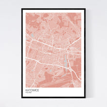 Load image into Gallery viewer, Katowice City Map Print