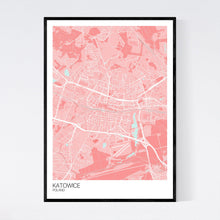 Load image into Gallery viewer, Katowice City Map Print