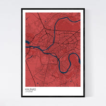Load image into Gallery viewer, Kaunas City Map Print