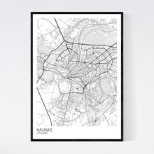 Load image into Gallery viewer, Kaunas City Map Print