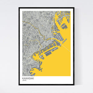 Kawasaki City Map Print