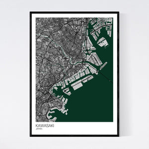 Kawasaki City Map Print