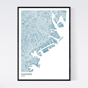 Kawasaki City Map Print