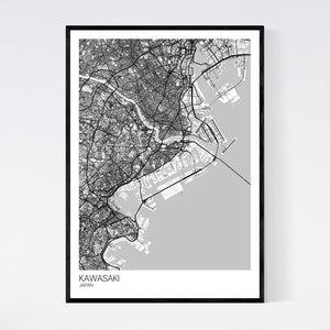 Kawasaki City Map Print