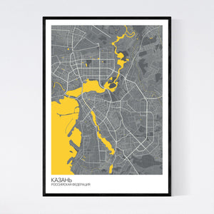 Kazan City Map Print