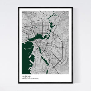 Kazan City Map Print