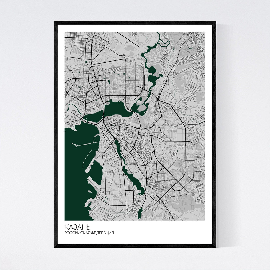 Kazan City Map Print