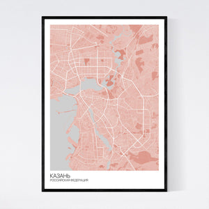 Map of Kazan, Russia