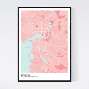 Kazan City Map Print