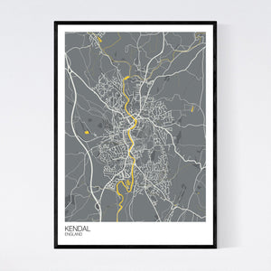 Kendal Town Map Print