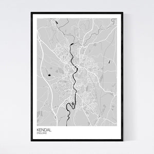 Kendal Town Map Print