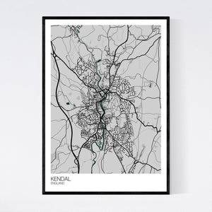 Kendal Town Map Print