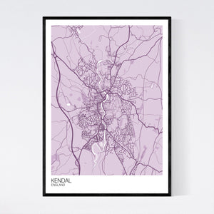 Kendal Town Map Print