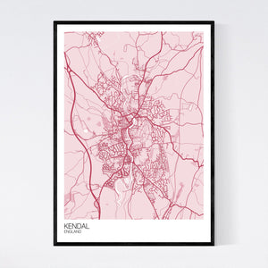 Kendal Town Map Print