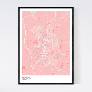 Kendal Town Map Print