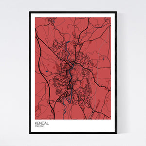 Kendal Town Map Print