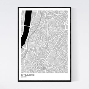 Kennington Neighbourhood Map Print