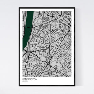 Kennington Neighbourhood Map Print