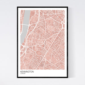 Kennington Neighbourhood Map Print