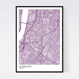 Kennington Neighbourhood Map Print