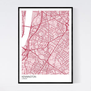 Kennington Neighbourhood Map Print
