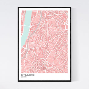 Kennington Neighbourhood Map Print