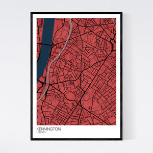Kennington Neighbourhood Map Print