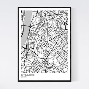 Kennington Neighbourhood Map Print