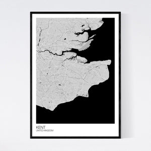 Kent Region Map Print