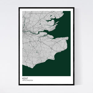 Kent Region Map Print