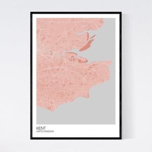 Kent Region Map Print