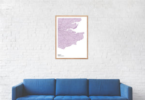 Map of Kent, United Kingdom