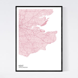 Kent Region Map Print