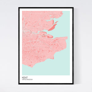 Kent Region Map Print