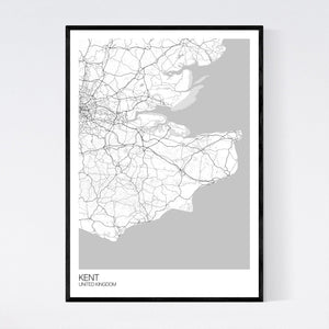 Kent Region Map Print