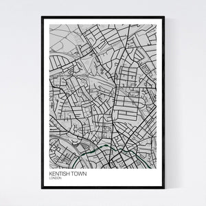 Kentish Town Neighbourhood Map Print