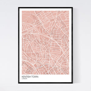 Kentish Town Neighbourhood Map Print